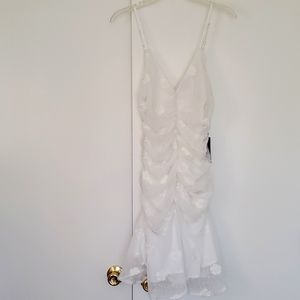 NWT 4SI3NNA white midi dress
